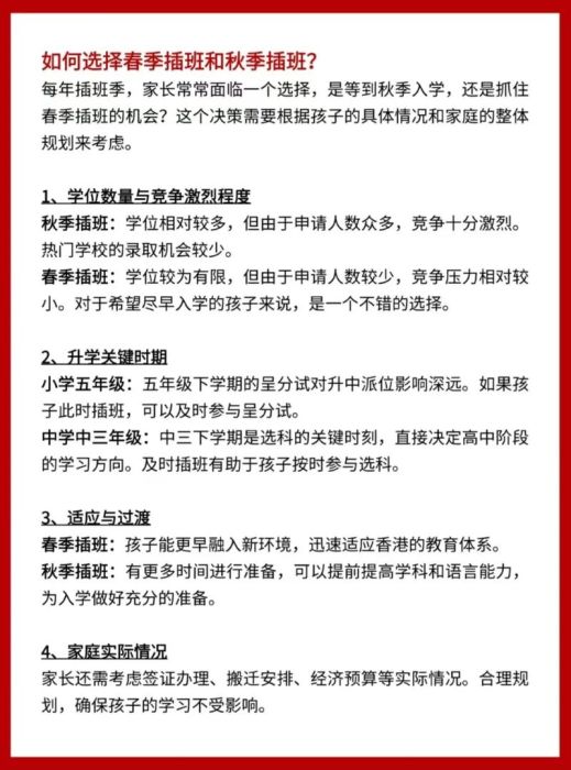 香港中小学插班条件与流程 如何准备申请材料?